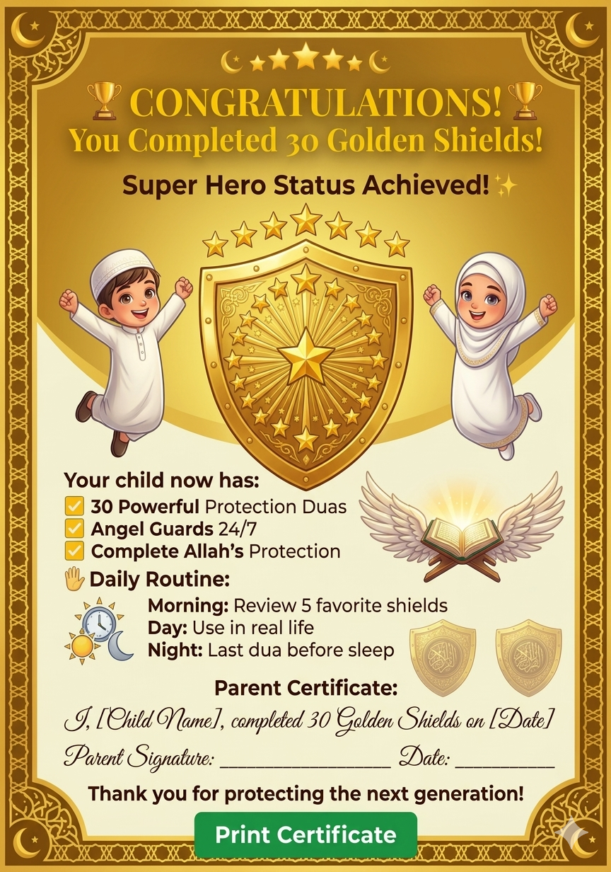 30 Daily Duas Flashcards for Muslim Kids |  Instant PDF Download